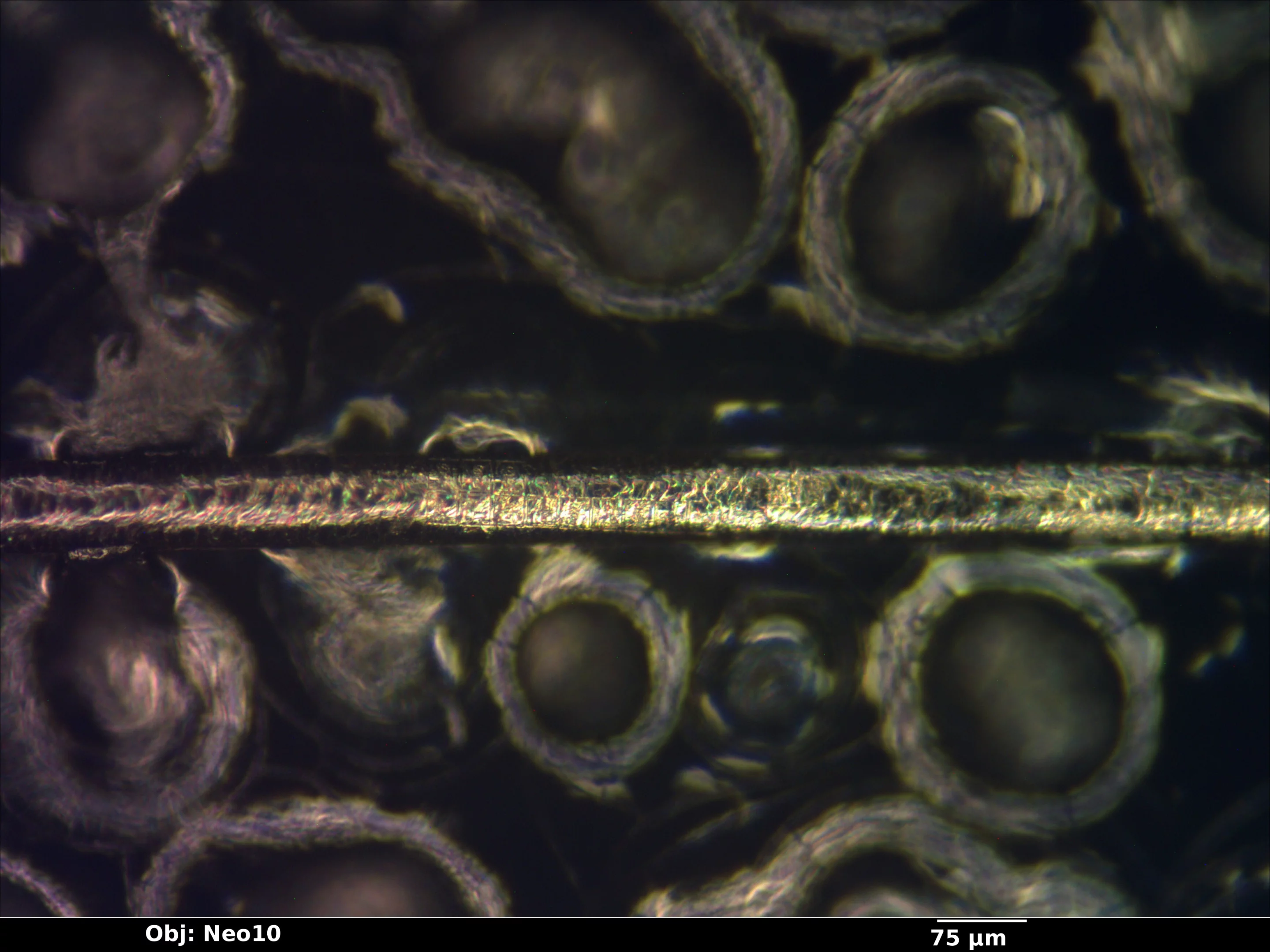 Focused ion beaming (FIB) involves using a sharp and high-speed jet of matter, sputtering atoms onto the surface to carve out a pattern in the process
