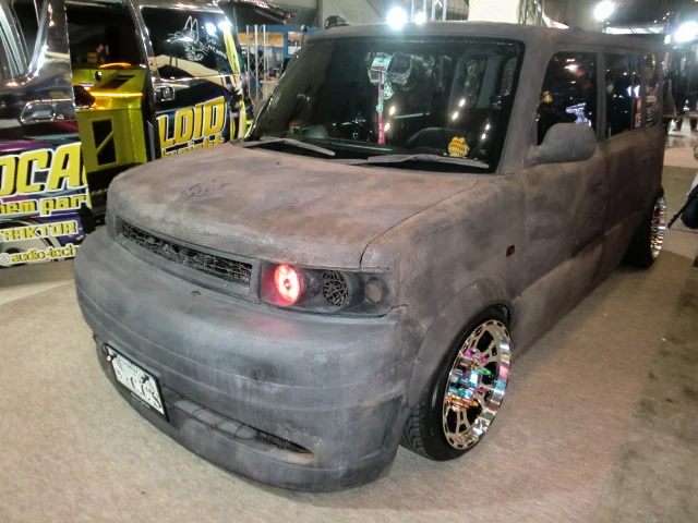 No it's not made of stone – this 2001 Toyota bB from n-s-factory is called the rust Samurai (Photo: Stephen Clemenger/Gizmag.com)