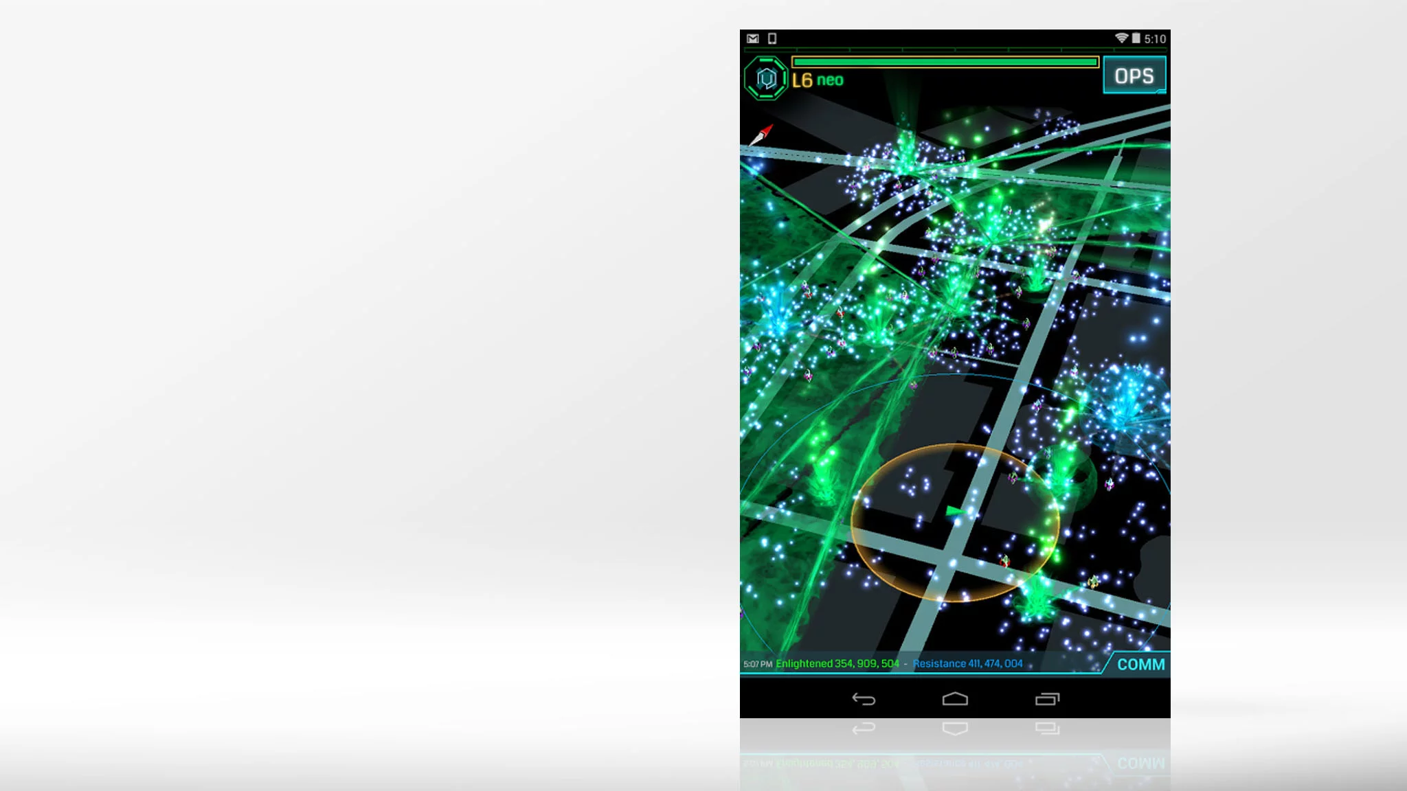 Ingress is an augmented reality game, where you can scout real-world locales to help save the world (and improve Google's mapping data)