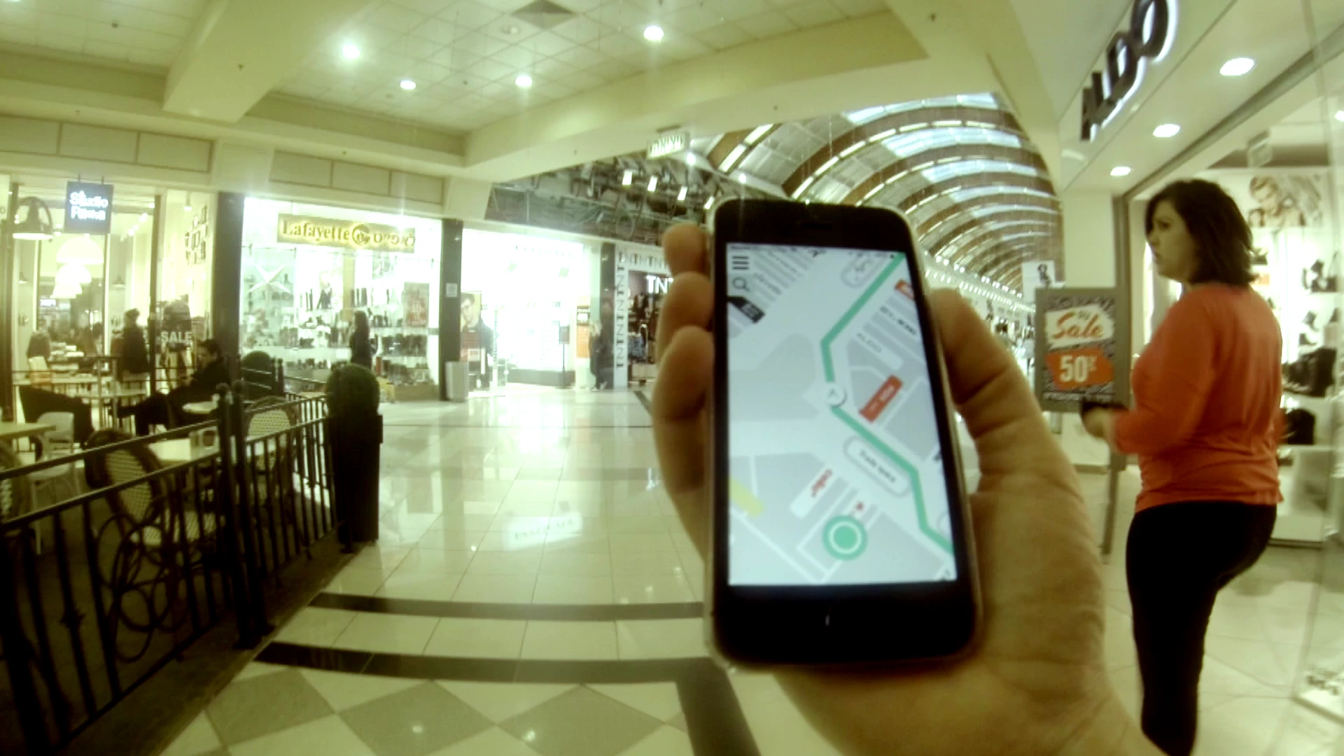 Inside utilizes the phone's own standard sensors, and is reportedly accurate up to a distance of down to one meter (3.3 ft)