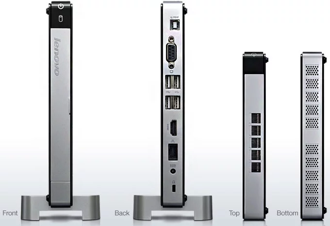 The Lenovo IdeaCentre Q180 is only 22 mm (0.8 in) wide and is billed as world's smallest desktop PC