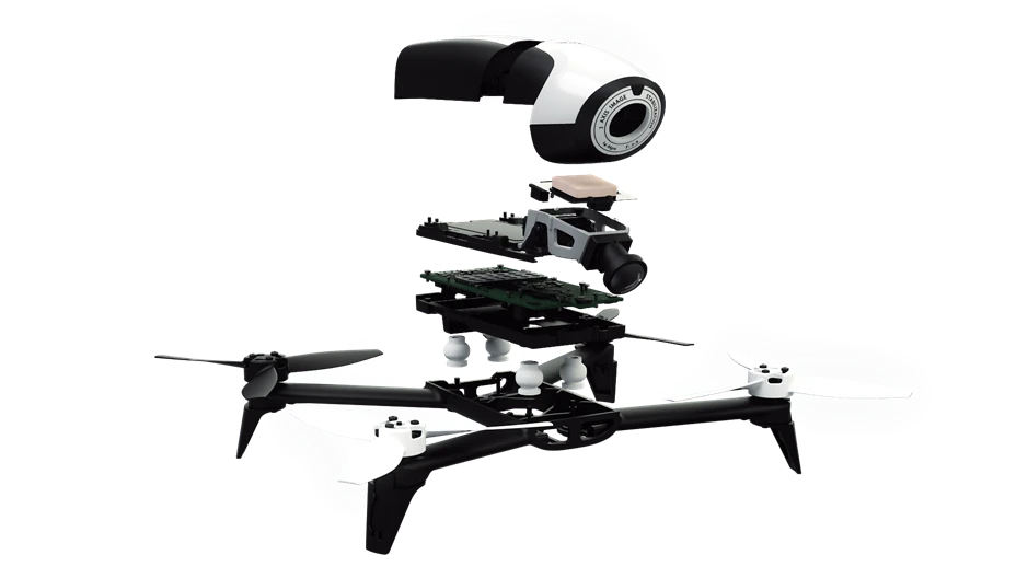 There is no dramatic shift in design between the first and second iterations of Parrot's Bepop