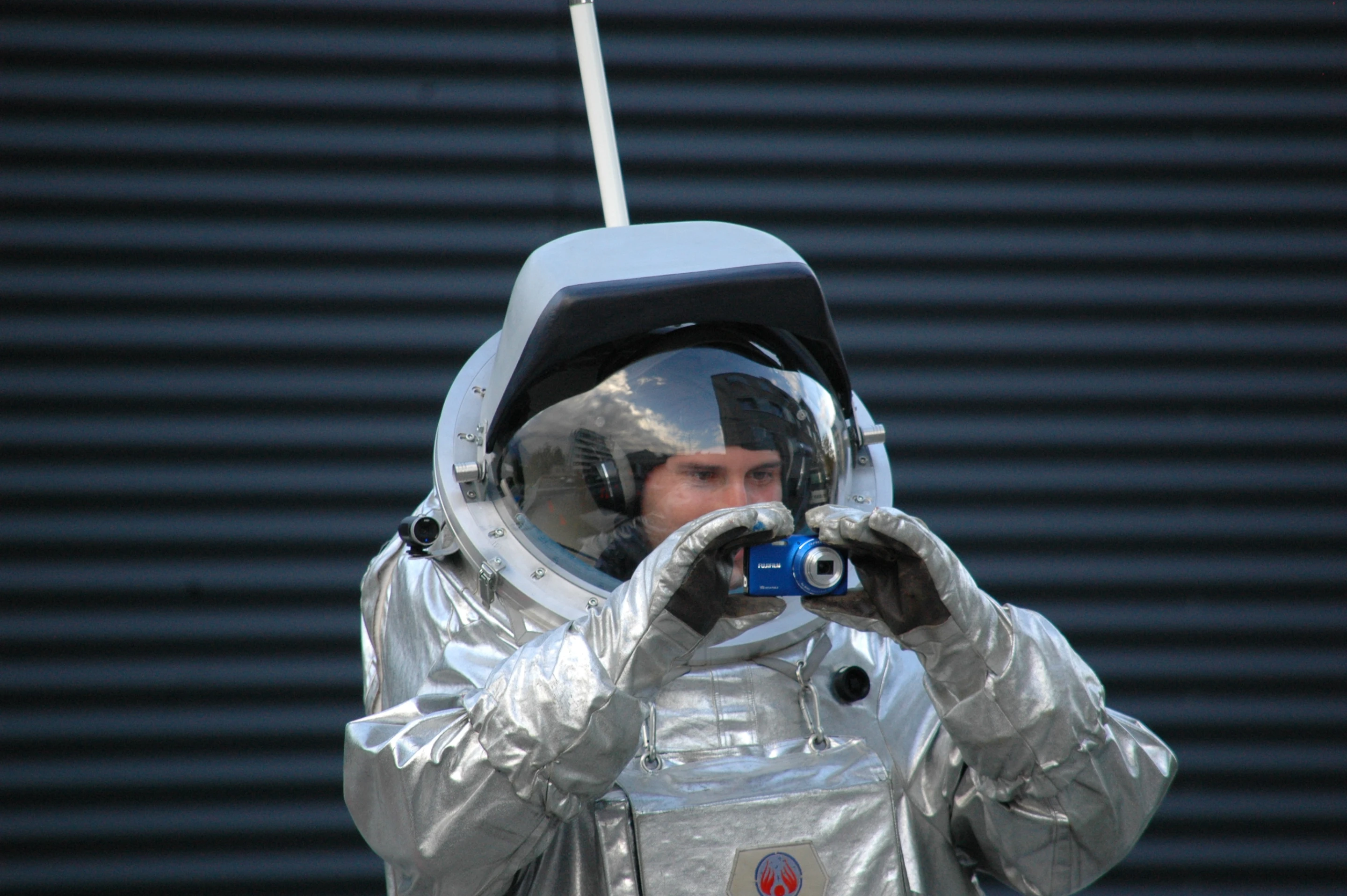 Aouda.X analog astronaut, Luca Foresta, takes photos of the horizon (Photo: OewF/Claudia Stix)