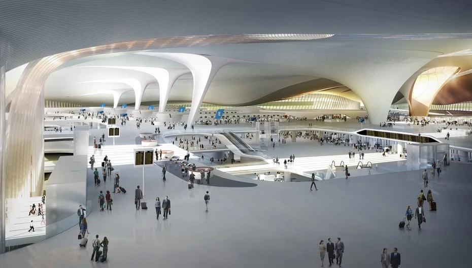 Zaha Hadid's New Airport Terminal Building in Beijing is set to be the largest airport terminal in the world, it's also quite possibly the weirdest looking