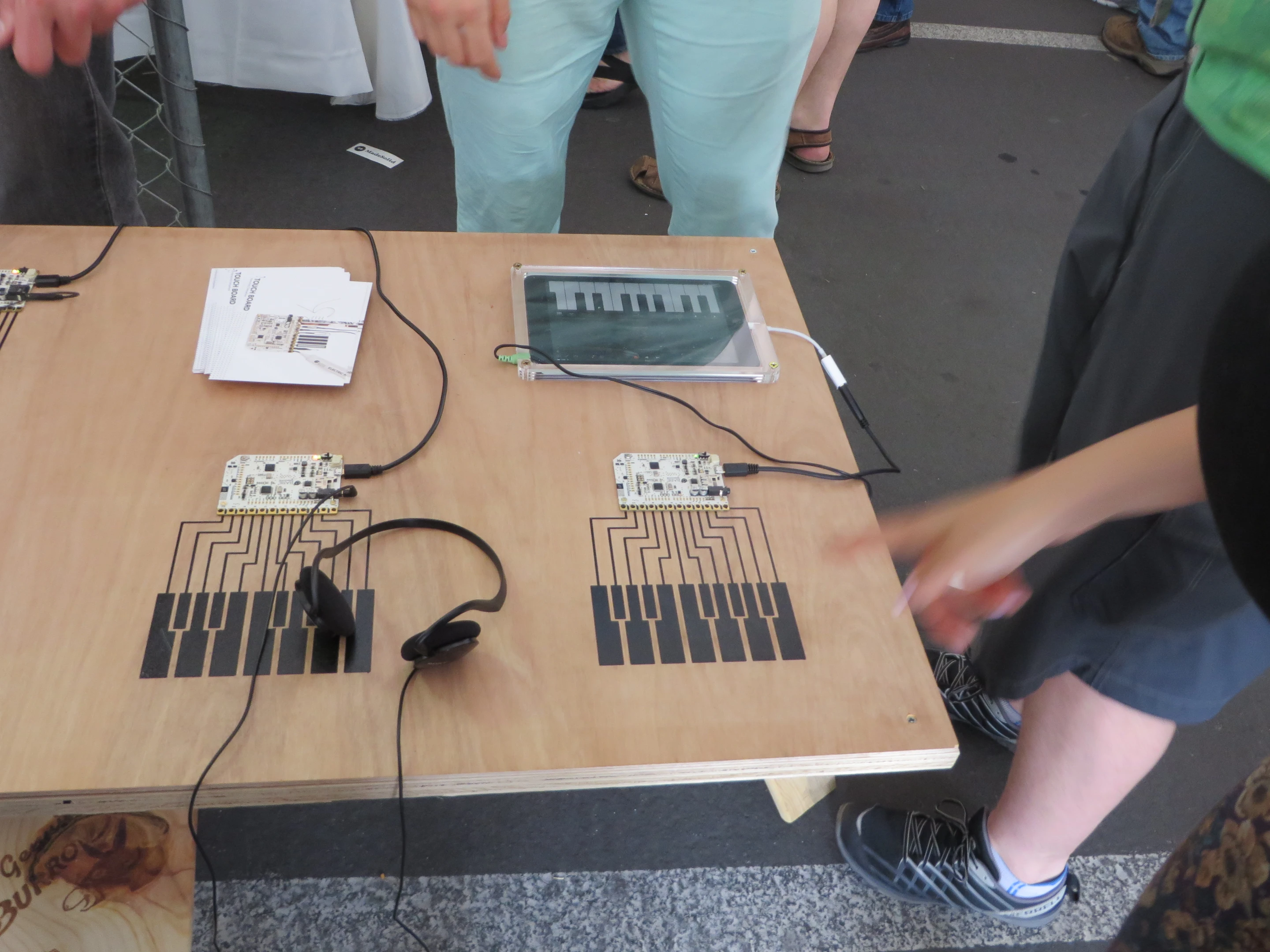 Touch Board pianos at Maker Faire