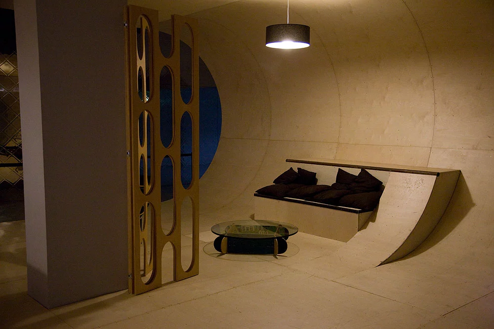The PAS House is a dwelling meant as a tribute to the skateboarding lifestyle, featuring 'skateable' walls and furniture.