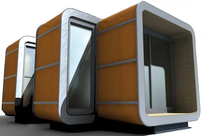 These prefabricated cubes join together to create a temporary housing solution for multiple situations (image: Gabriel Aramu)