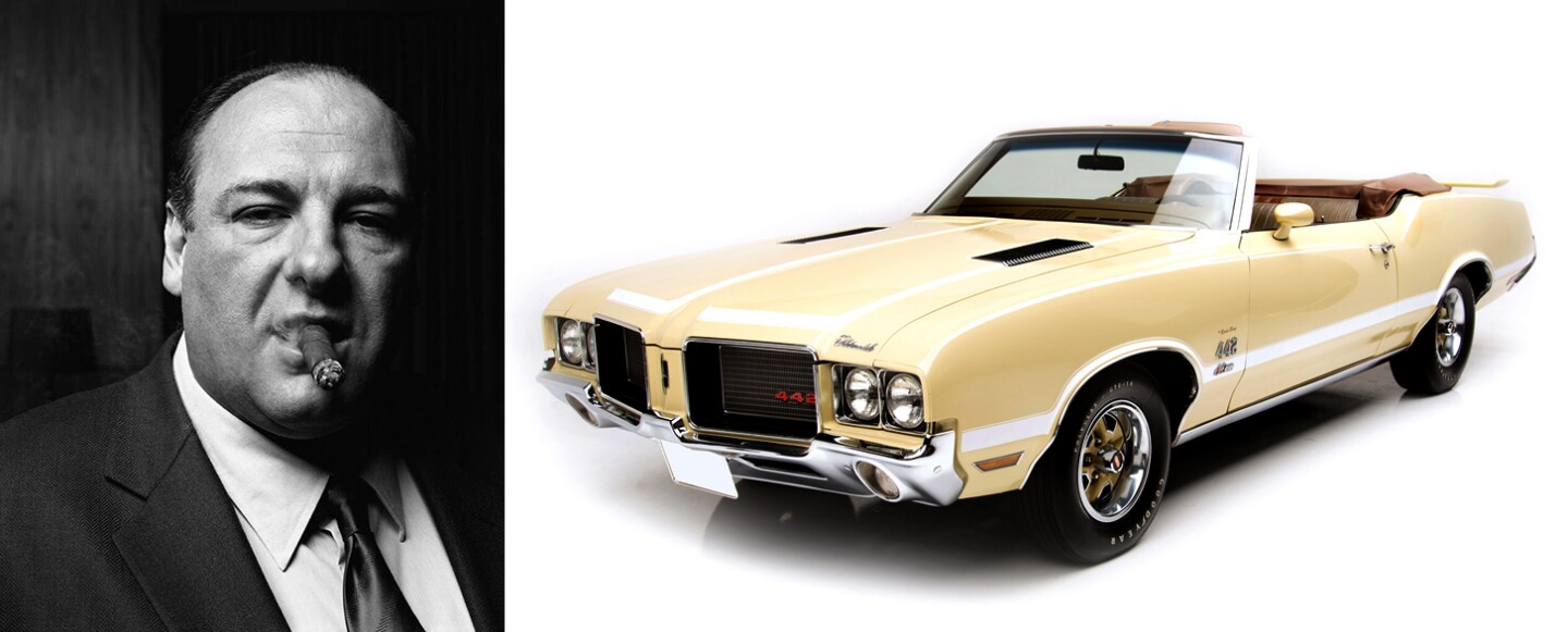Best known for his role as crime boss Tony Soprano in The Sopranos television series, James Gandolfini has sold several cars at auction which demonstrate his popularity with much-higher-than-book-value prices, and as one of his personal cars this one might surprise. Known as the "Bada Bing", this customised 1972 Oldsmobile 442 Convertible was shipped to California as Gandolfini's personal wheels during the filming of The Sopranos. The car will sell without reserve, so ... another worth watching.