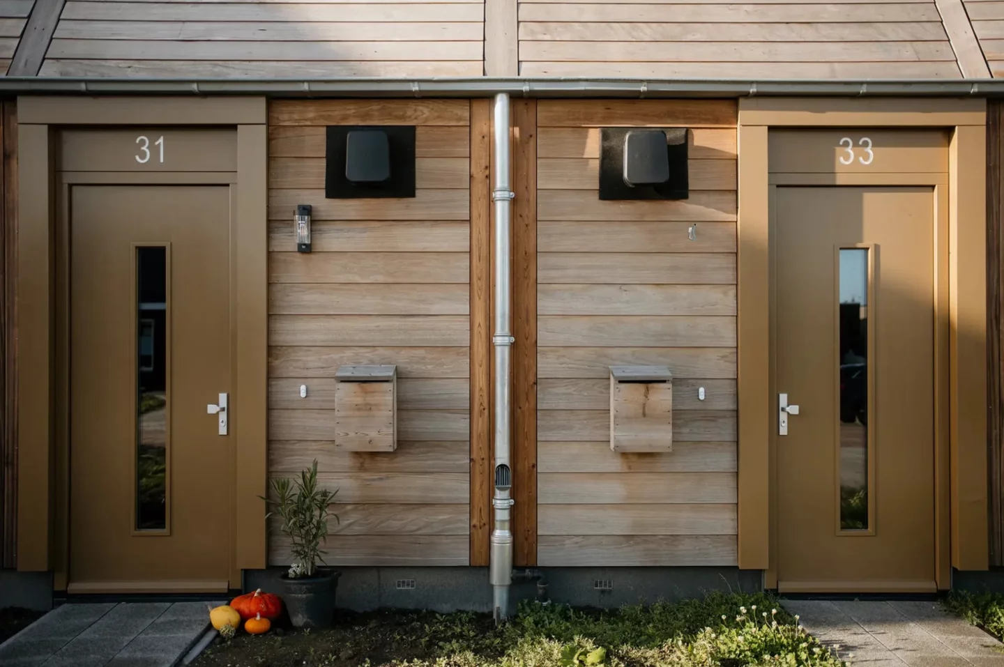 The neighborhood is made up of 12 affordable rental homes designed to minimize environmental impact