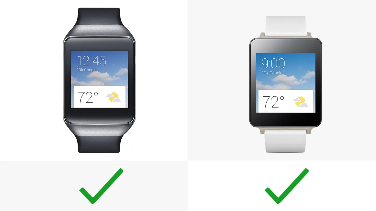 Both phones have swappable (standard 22 mm) bands