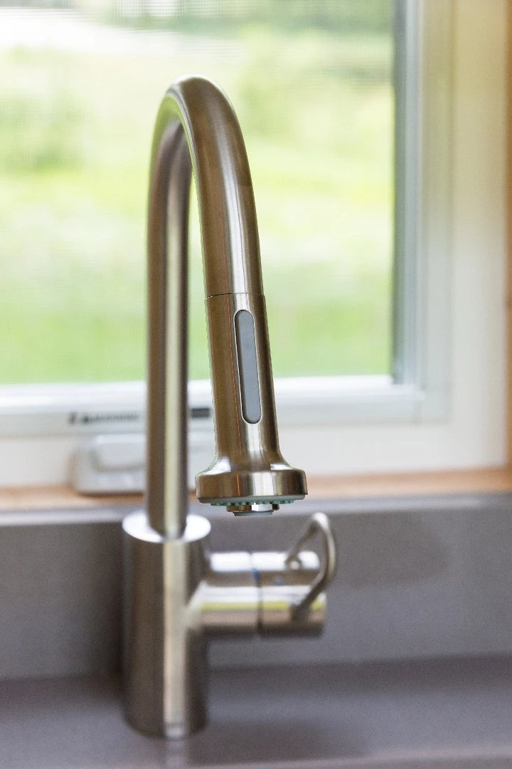 The home gets its water via standard hookup