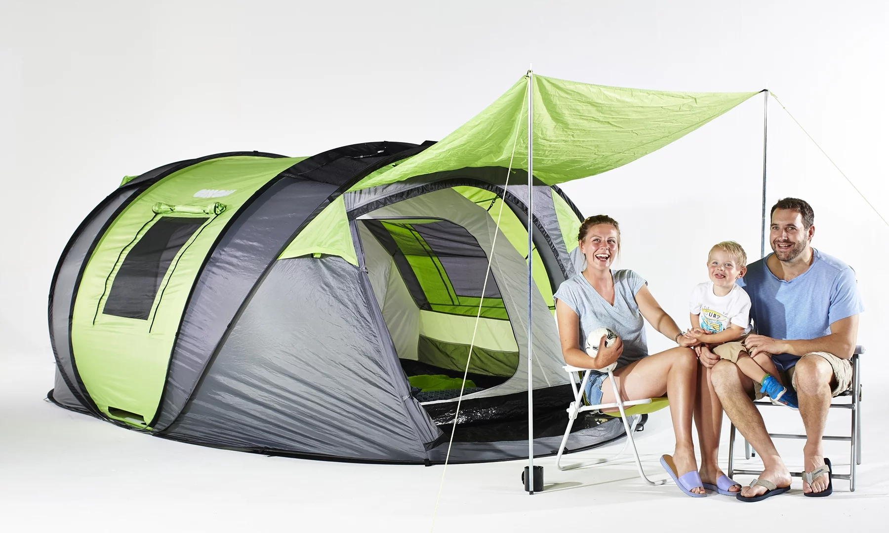 The two entrances each provide space for storage