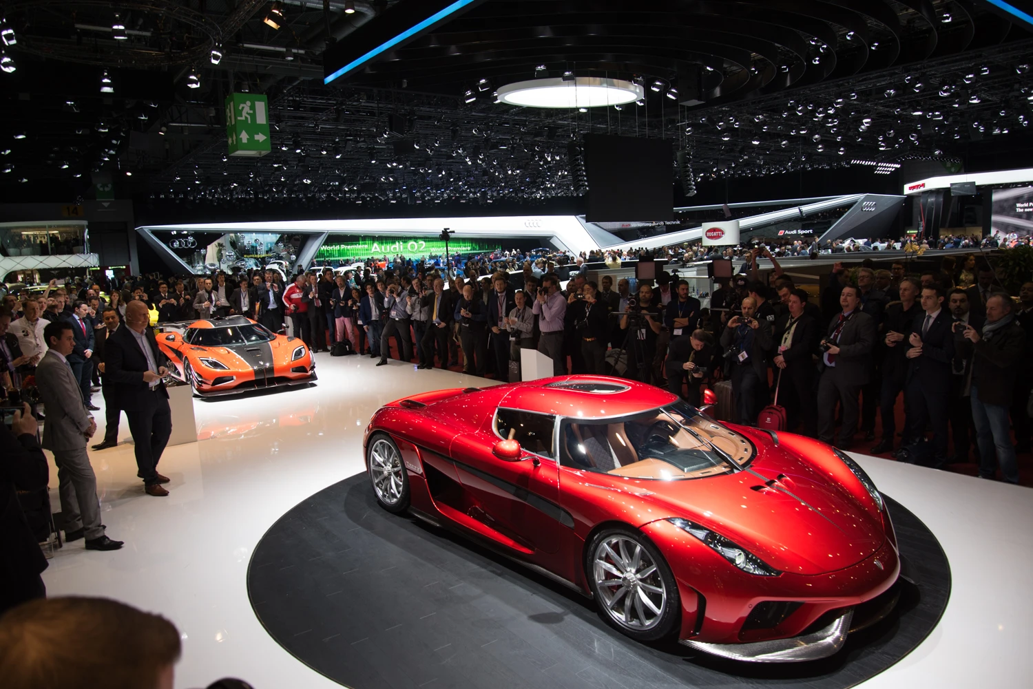 The Regera and One of 1 at the 2016 Geneva Motor Show