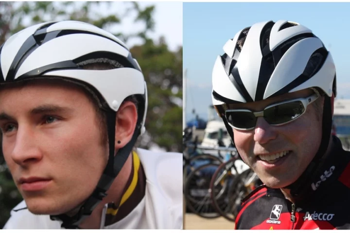 The Regenerative Helmet's two rear halves squeeze and lock together for that perfect fit