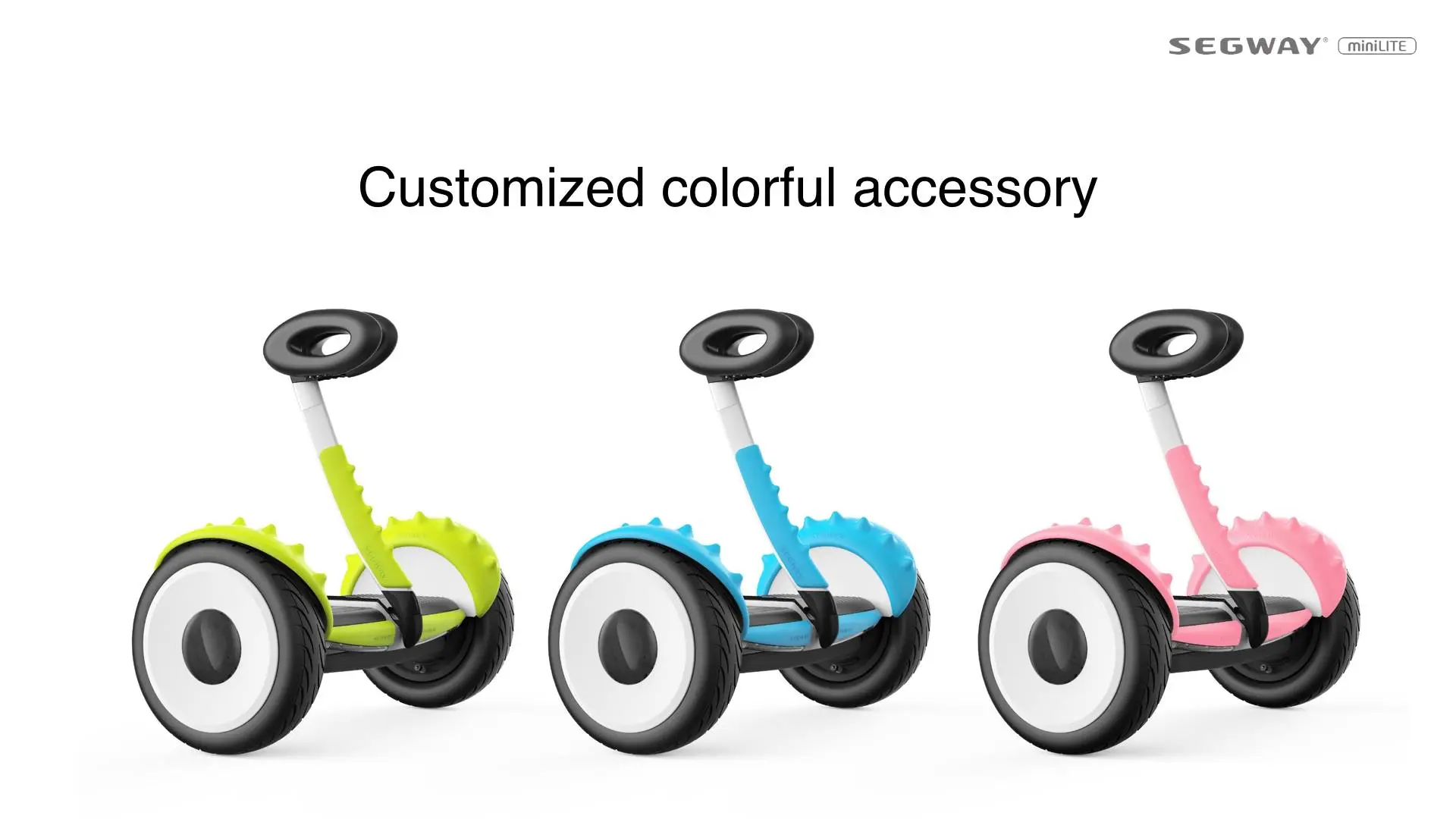 The Segway miniLITE can be customized by color attachments