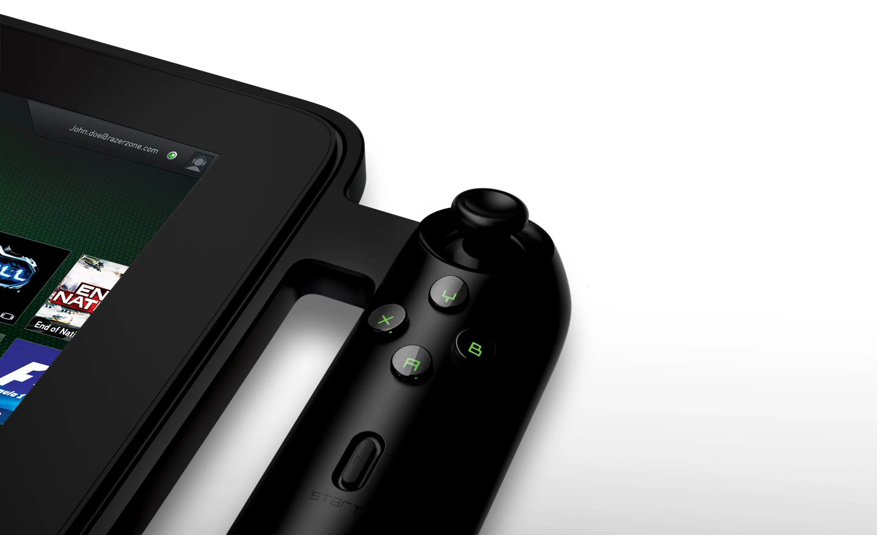 The controls on the Razer Edge