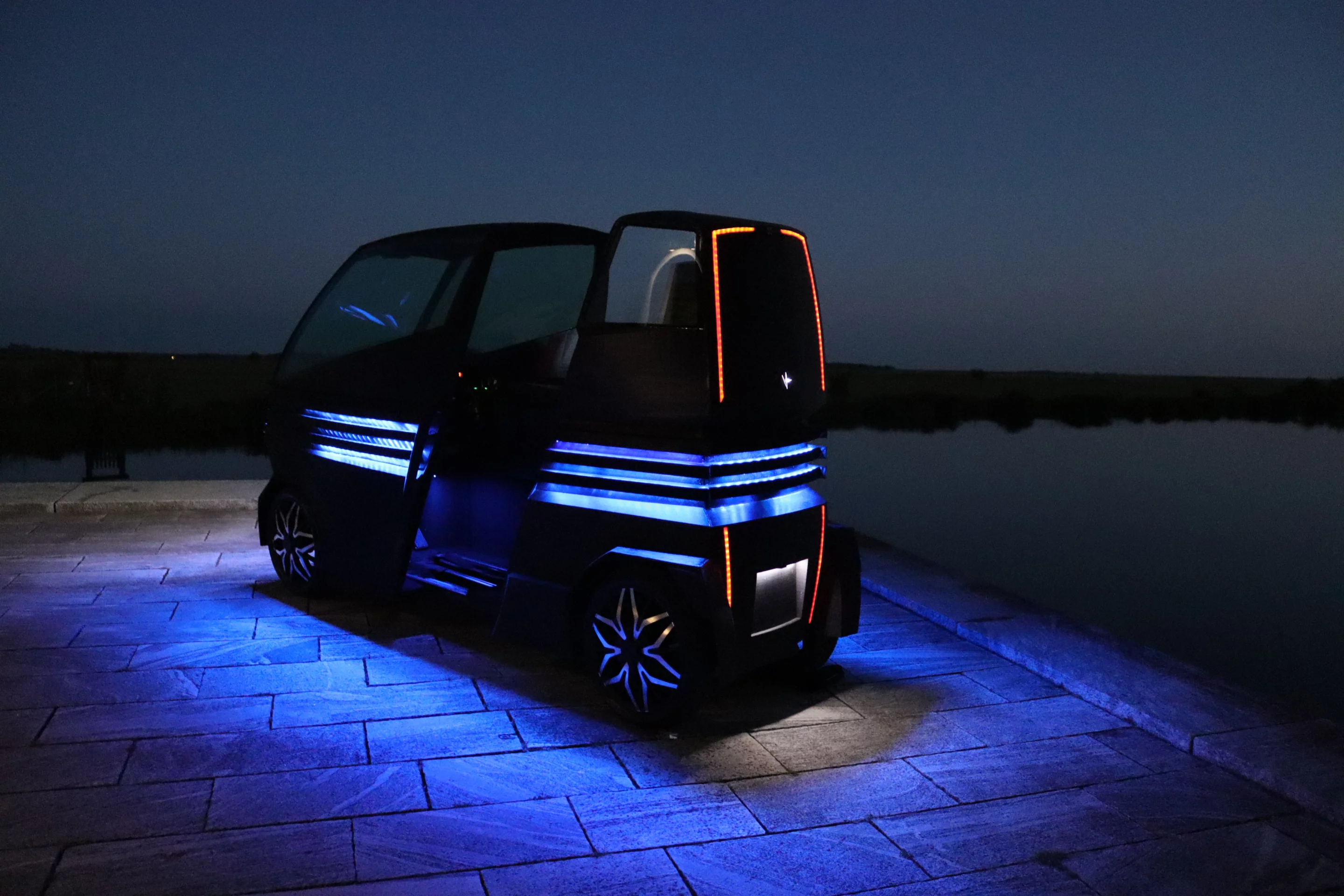 The iEV Z, all lit up