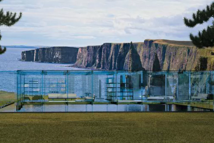 The glass house from Carlo Santambrogio is literally a see-through cube