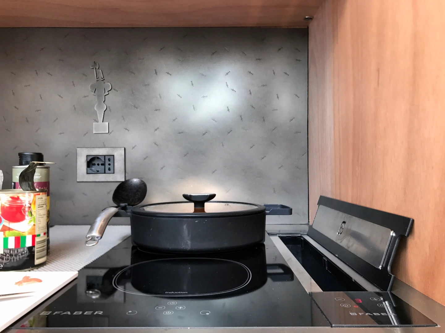 aVOID's kitchenette includes an induction stove