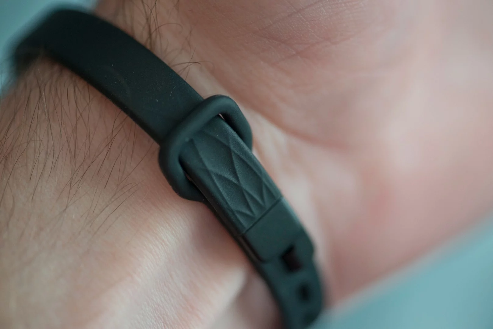 The wrist strap for the Jawbone UP Move fitness tracker is lightweight and comfortable