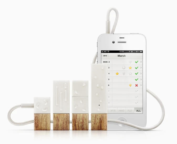 Lapka is sensor that works with an iPhone app to present data on various environmental factors