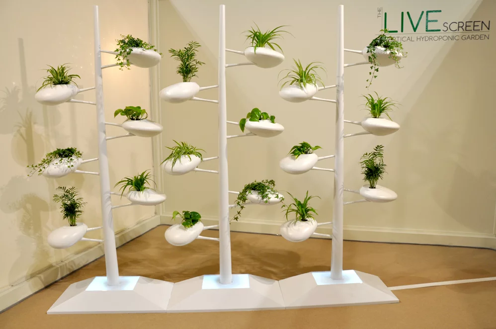Danielle Trofe impressed us with her vertical hydroponic garden dubbed Live Screen (photo: Edoardo Campanale/Gizmag)