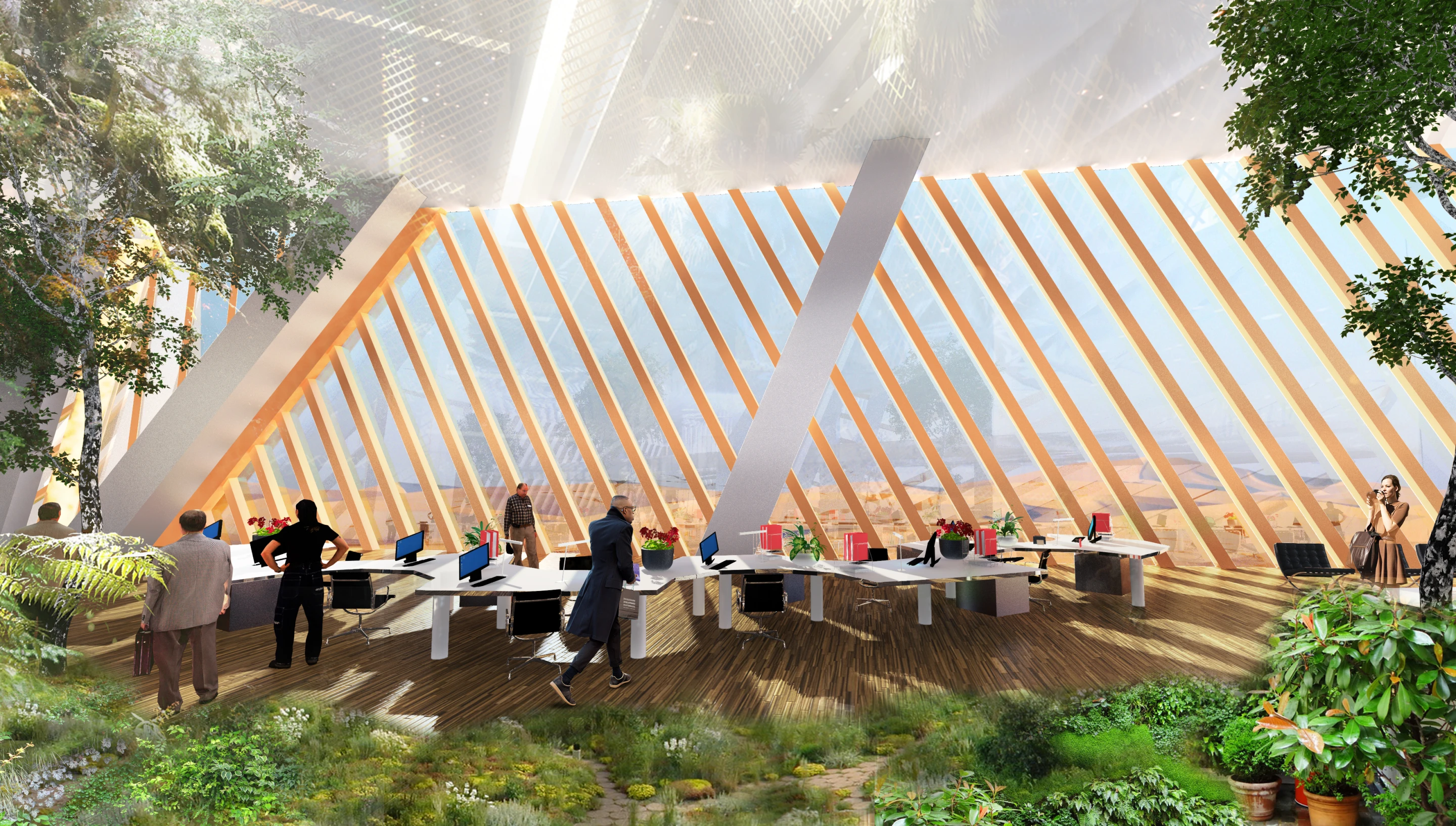 Parisian architecture firm OXO Architectes, in association with Nicolas Laisne Associés, recently revealed a proposal for a futuristic sustainable tower – or "vertical city" – in the Sahara desert (Image: Manal Rachidi Oxo Architects and Nicolas Laisné Associes)