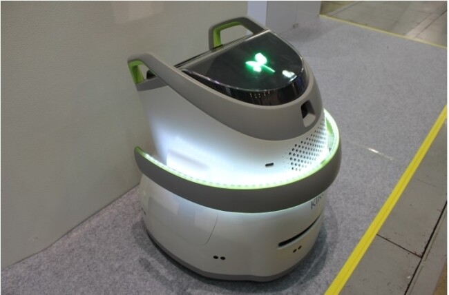 The KIRO-M5 nurse robot is being tested in elder care facilities in Korea