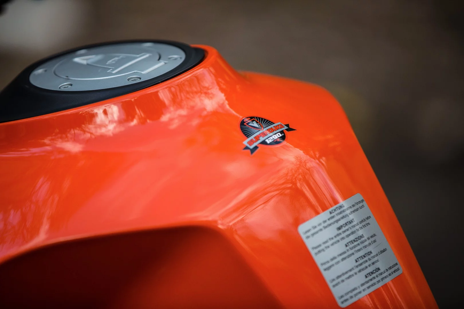 The KTM 1290 Super Duke R's fuel range is now around 280 km, which is a huge step forward from early Super Dukes that would flash their reserve lights as early as 130 km when ridden hard