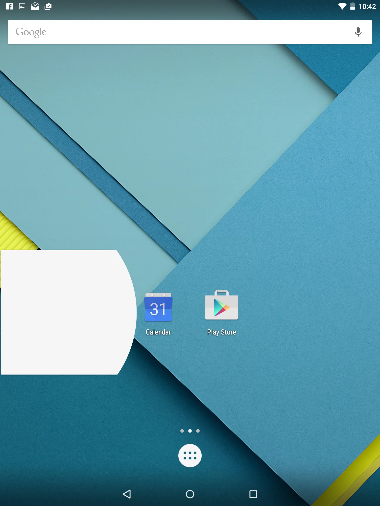 An animated folder slide-in in progress