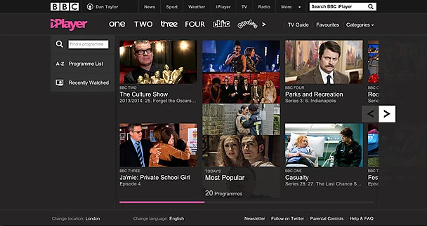The new homepage is more image-based