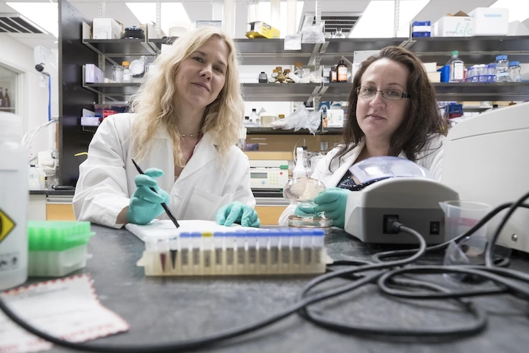 Researchers on the study, Melissa Kendall (left) and Elizabeth Melson