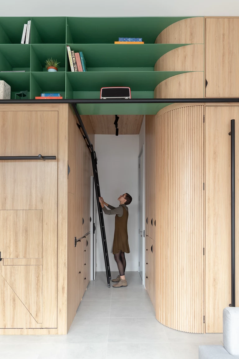 Architects transform micro studio into neat multiple-purpose home