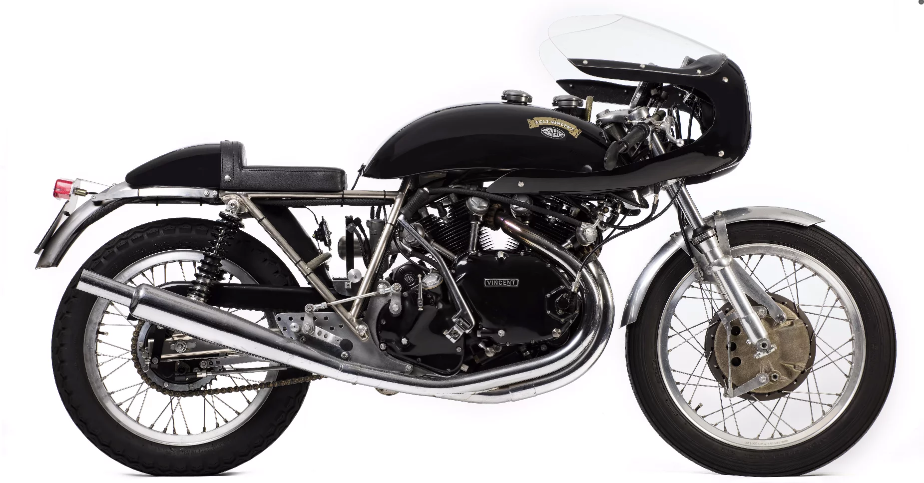 An Egli-Vincent built for Robert White in 2004 by the renowned Vincent specialist, Patrick Godet, Lot 582 sold for £55,200 ($71,919).