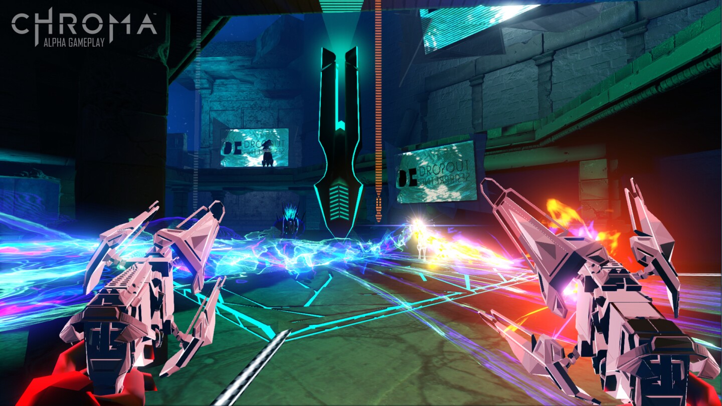 Some of the weapons simply fire beams/streams of music that react to and with the soundtrack