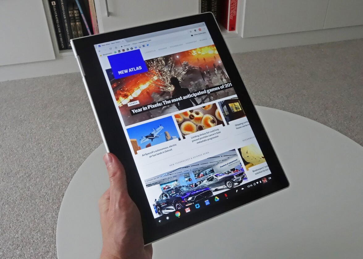 The Pixelbook makes a bulky, heavy tablet, but the tablet mode can be useful at times