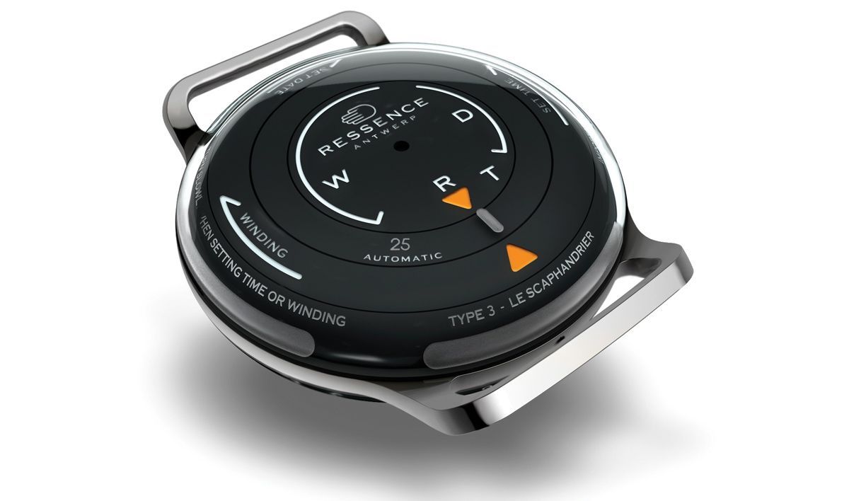 Users wind the Type 3 and set the time by twisting one of the nested rings built into the back of the watch