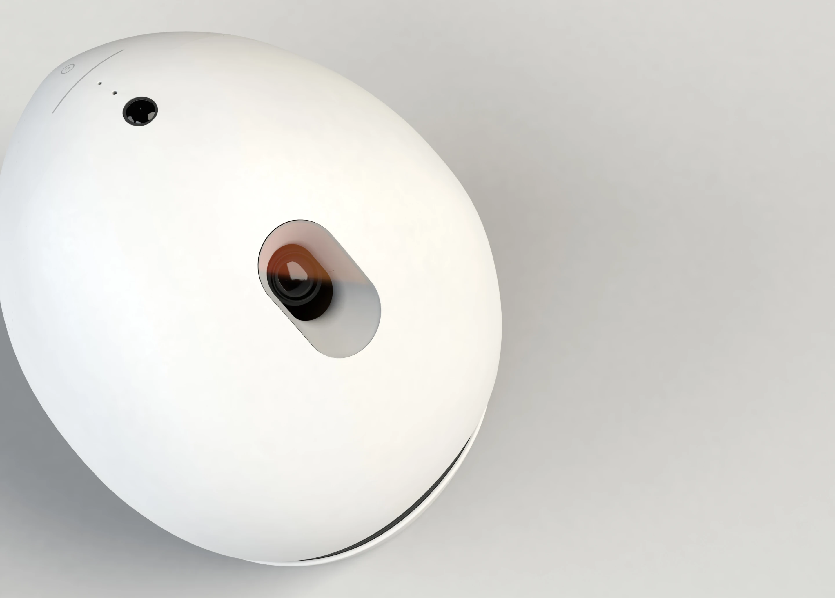 There's a 360 degree camera up top and an LED projector out front (Image: Keecker)