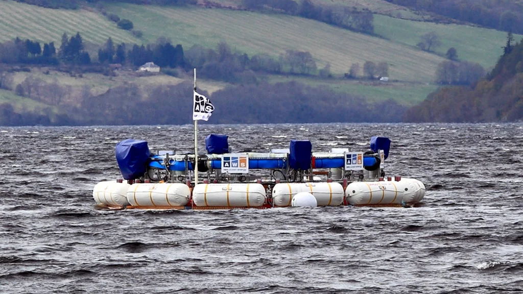 The 1/9th scale version of the AWS III wave energy system at Loch Ness