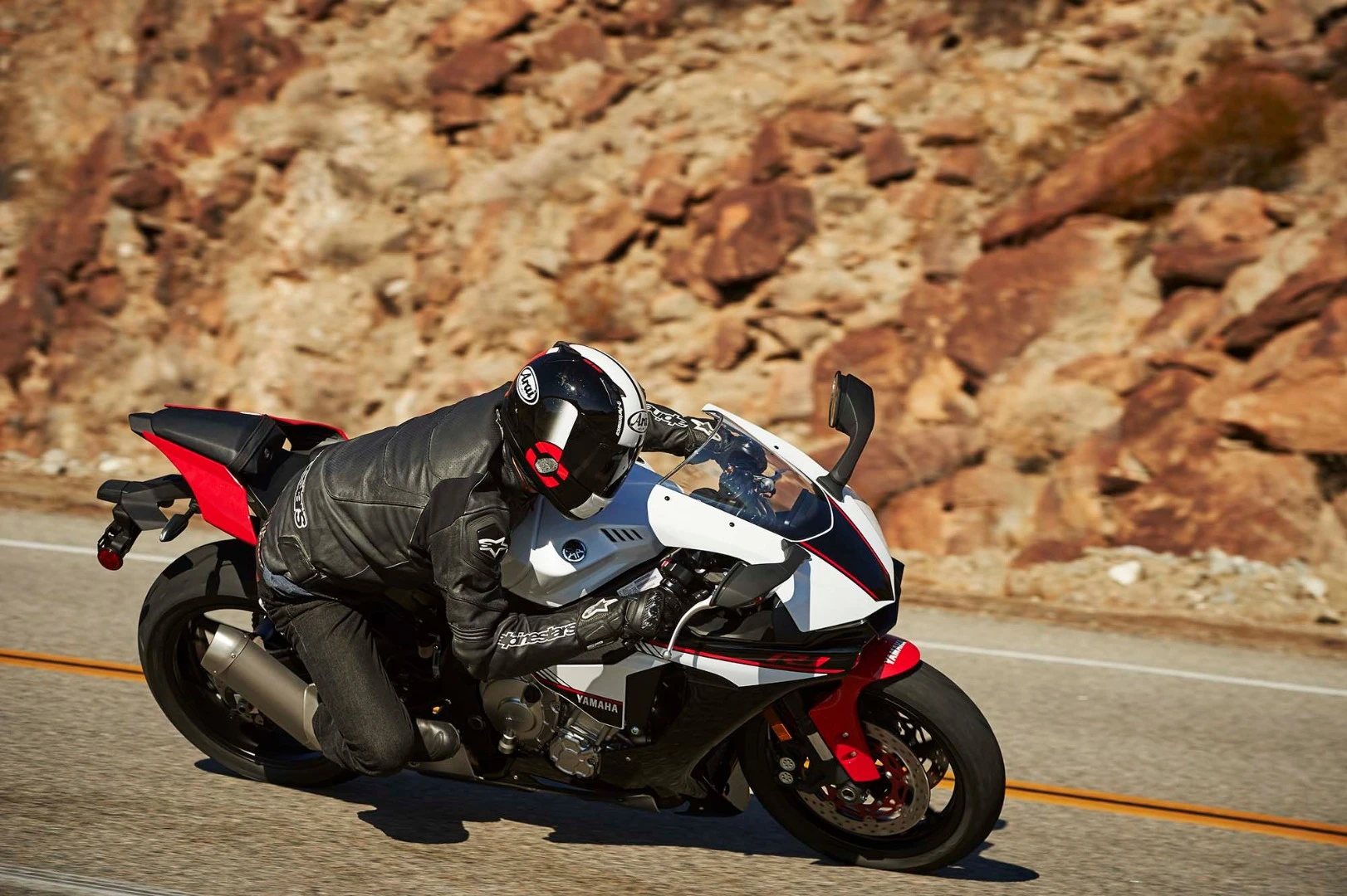 The Yamaha YZF-R1S in action