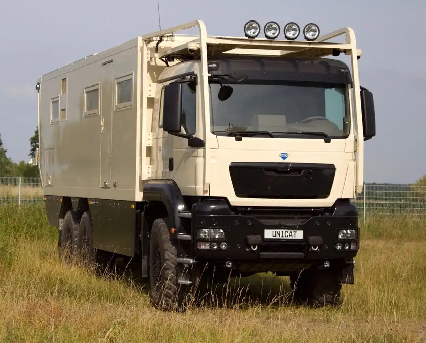 The Unicat MD77h 6x6 off-road motorhome was among the largest camping vehicles we covered this year