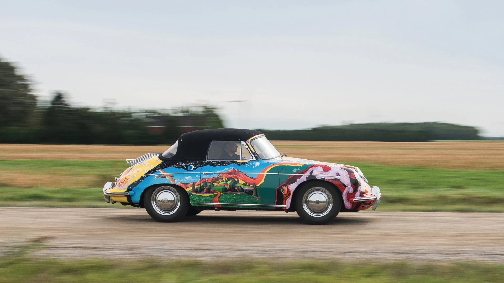 Janis Joplin's psychedelic 1964 Porsche 356C SC Cabriolet was expected to sell for between $400,000 and $600,000, but fetched $1.7 million to set a record for the Porsche 356.