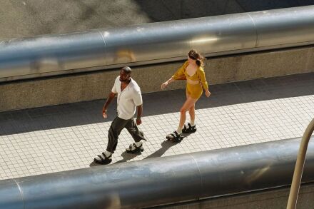 The Moonwalkers Aero motorized rollers give a user's natural walking gait a power boost