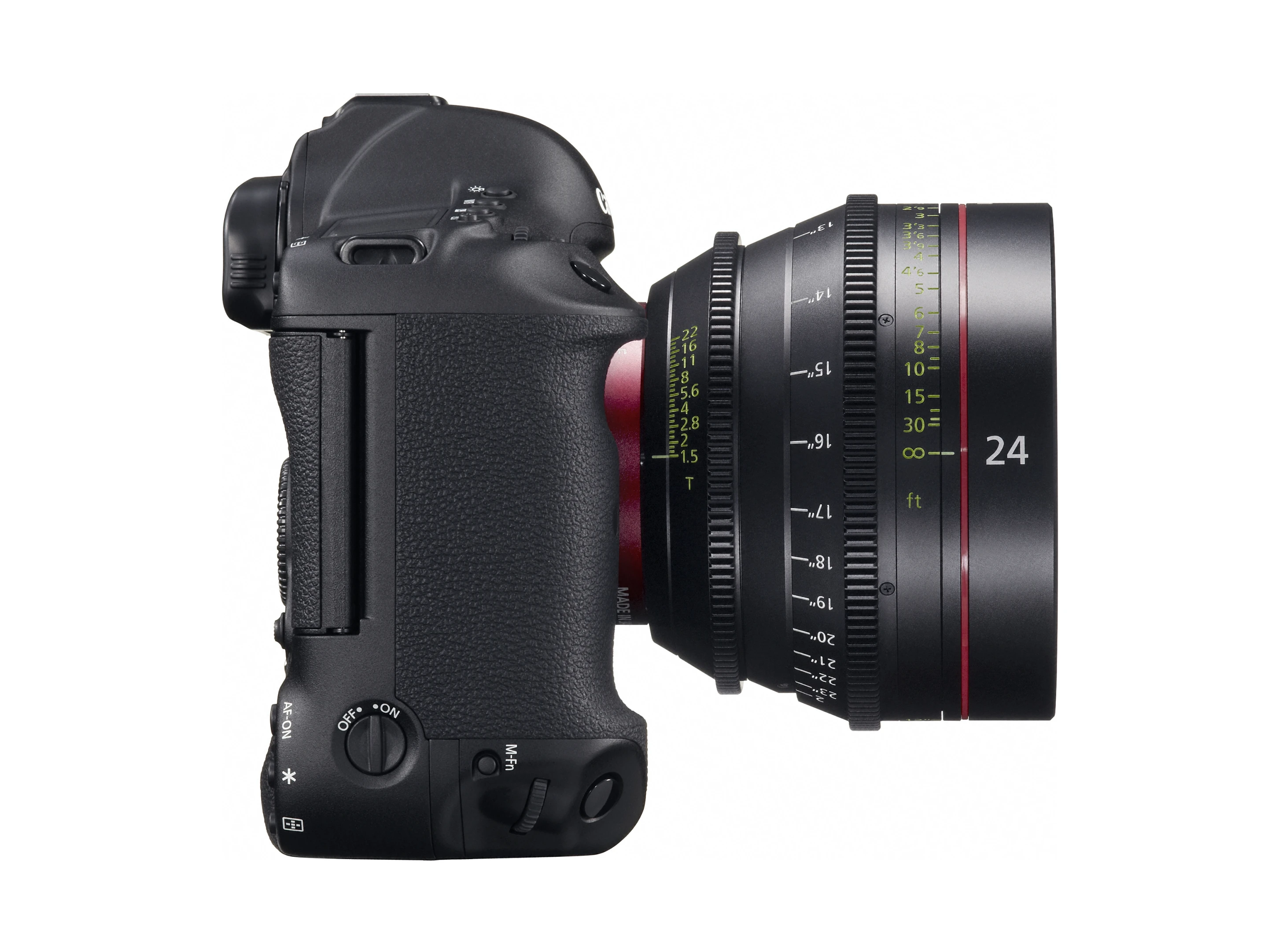 Left view of the EOS 1D C DSLR