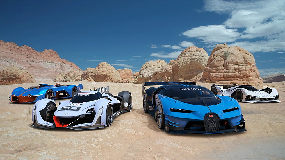 Some of the Vision cars in the game