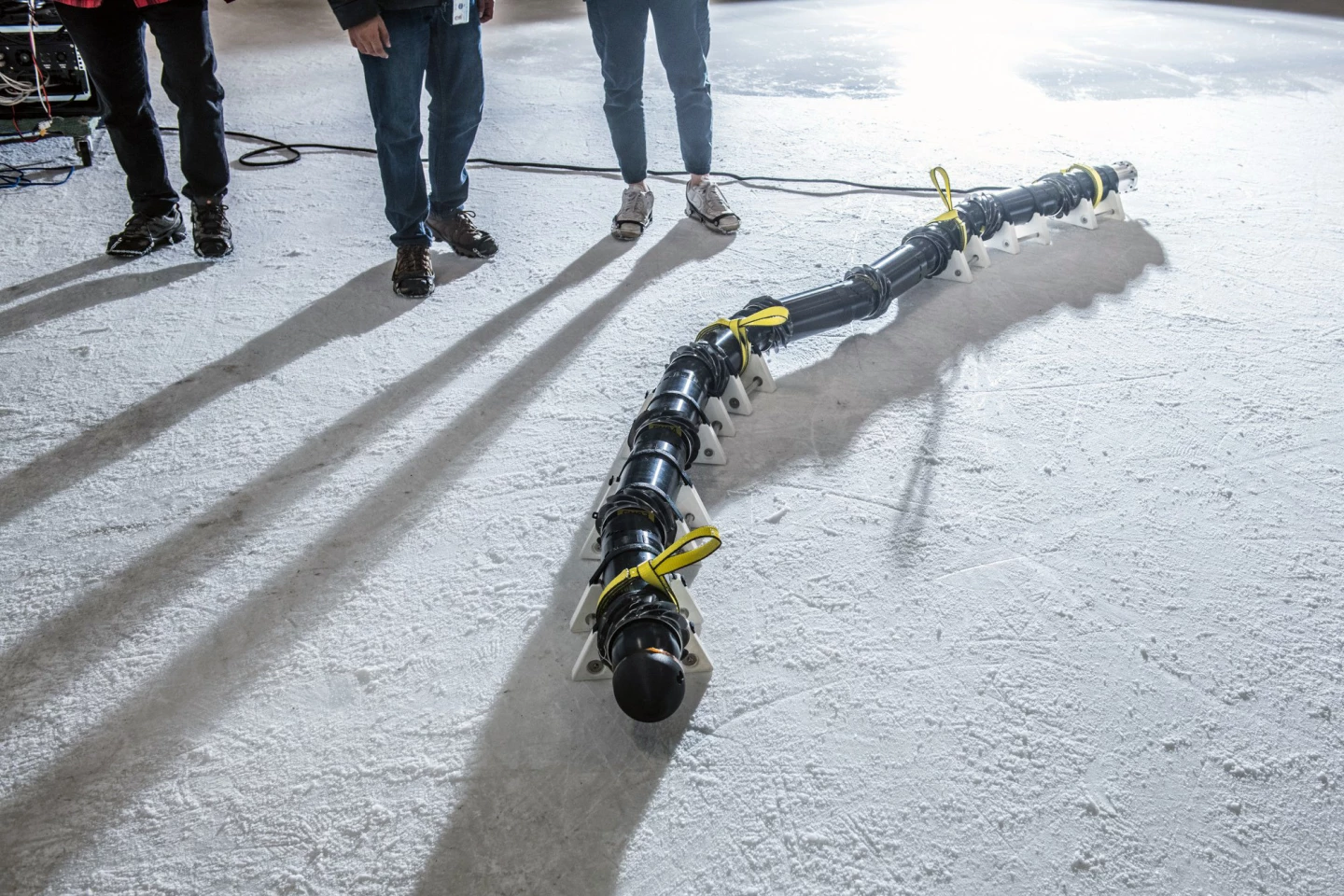 The first EELS prototype being tested on a Pasadena ice rink
