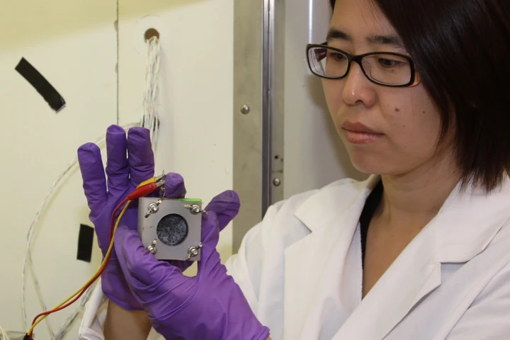 Research at Oregon State University by engineer Hong Liu has discovered improved ways to produce electricity from sewage using microbial fuel cells (Photo: Oregon State University)