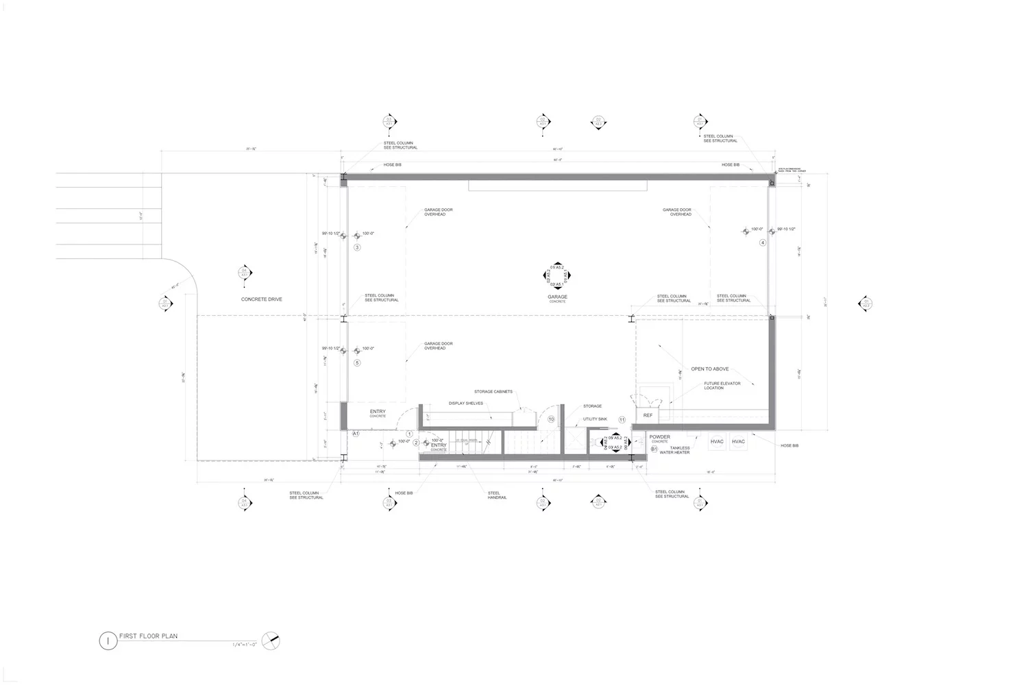 Architectural drawing of the Autohaus
