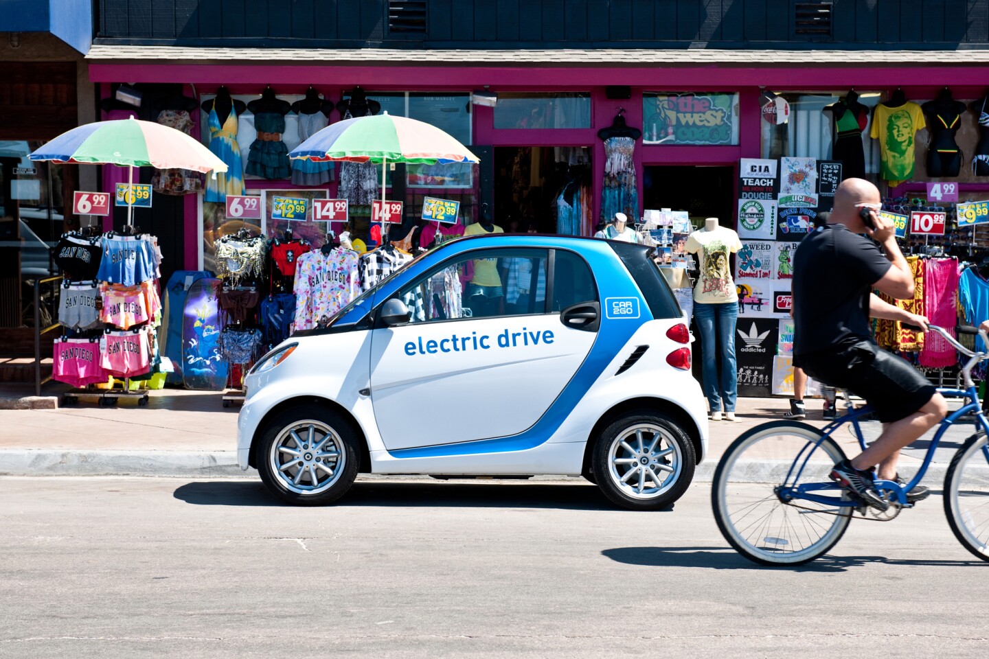 car2go at Windansea Beach, La Jolla community, San Diego