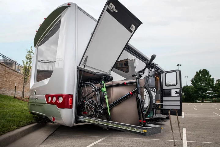 Leisure Travel Vans responds to the demand for a bicycle garage